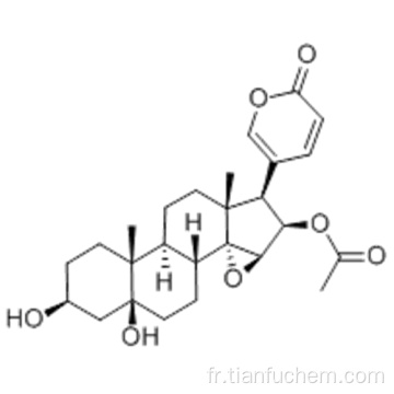 Bufa-20,22-diénolide, 16- (acétyloxy) -14,15-époxy-3,5-dihydroxy -, (57187454,3b, 5b, 15b, 16b) - CAS 1108-68-5